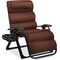 Best Choice Products Oversized Zero Gravity Chair, Folding Recliner w/ Removable Cushion, Side Tray